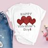 Womens White Love Balloon Butterfly Round Collar Print Tshirt Short Sleeve Graphic Dress Aesthetic Harajuku Style