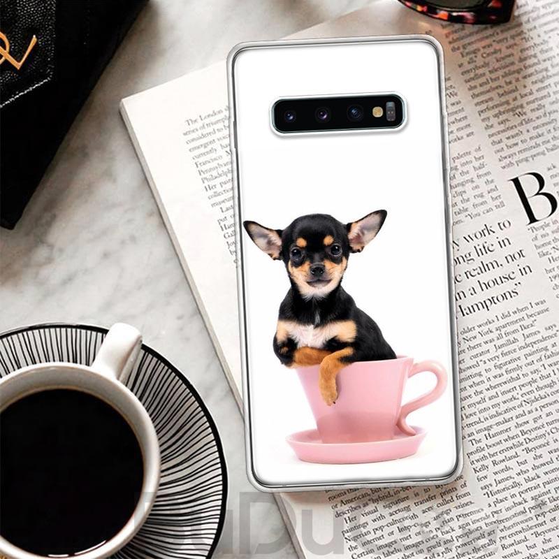 

Chihuahua Puppy Teacup Dogs Cover For Samsung Galaxy S23 S22 S24 Ultra S21 Plus S20 FE Phone Case S10 + S10E S9 S8 Print Coque Samsung S21