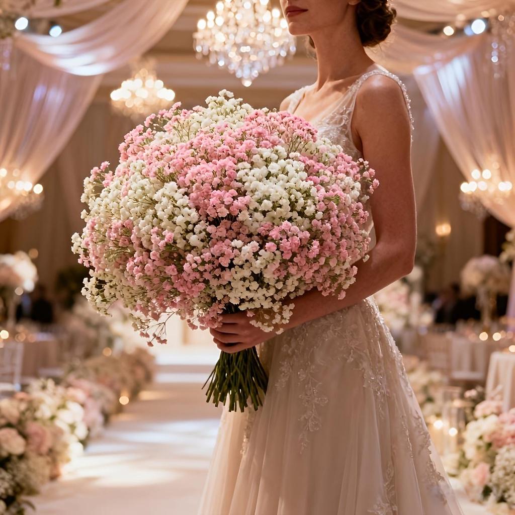 20 buketter av rosa och vita blommor, Realistisk beröring, Simulerade blommor, Centerpiece för årsdagar, Bröllop, Förlovningar, Hotell, Trädgårdar