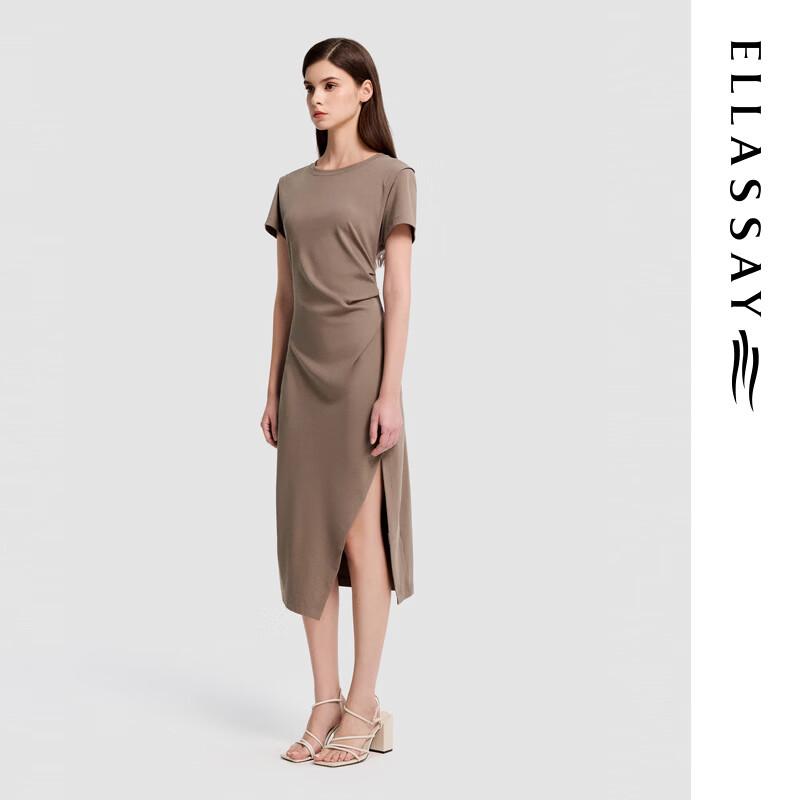 ELLASSAY 2026 Summer Cotton Blend A-line Short Sleeve Dress