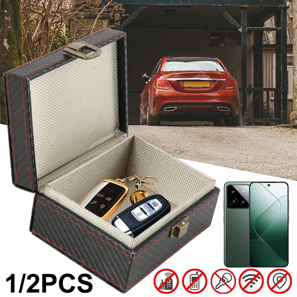 1/2 Stück Handy-Box Auto Schlüsseloser Signalblocker Diebstahlschutz Faraday-Box Schutzhülle Strahlenschutz Handy-Box
