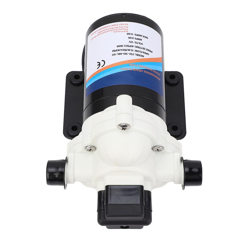 RV Fresh Water Pump 12V DC 4.0 GPM 45 PSI Self Priming Diaphragm Water Pump for RV Marine Yacht Caravan