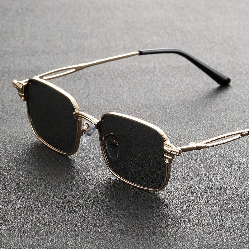 Trendy Fashion Men's Sunglasses Metal Square Frame Casual Simple Accessories  Sunglasses