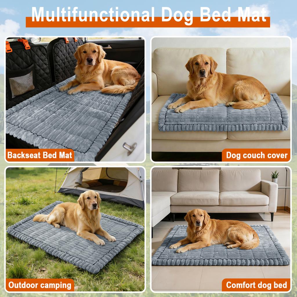Rücksitztierbettmatte LKW Karomuster Hundebett für Autositzrückseite Deluxe Hundesitzbezüge Rutschfeste Reisehaustiermatte für LKW SUV Rücksitz