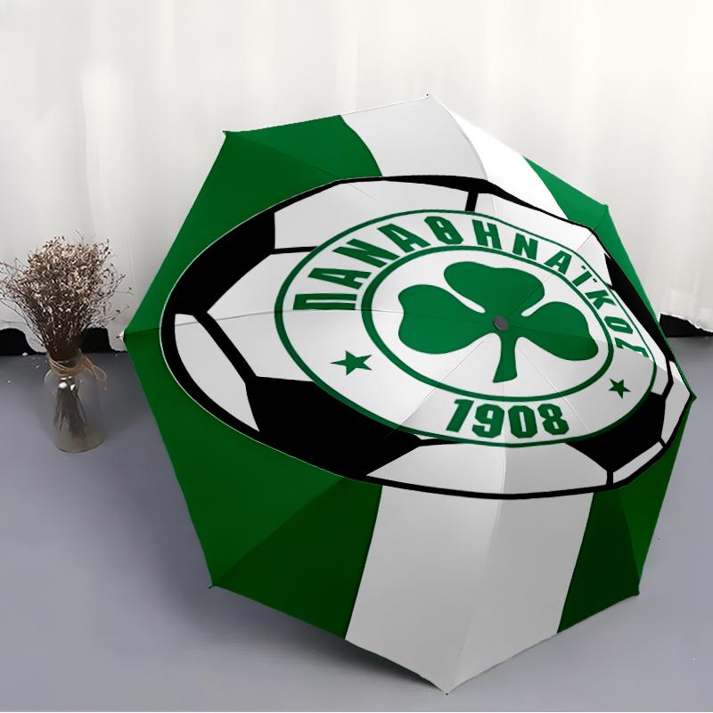 Printed Panathinaikos FC Printed Folding Umbrella,Outdoor,Leisure,And Travel Umbrella,Durable Umbrella Fabric,Birthday And Holiday Gift