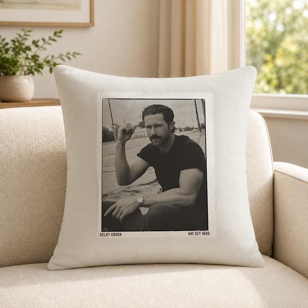 Singer RRiley GGreen Cushion Cover Soft Short Plush SkinFriendly Cushion Case for MultiScene Use