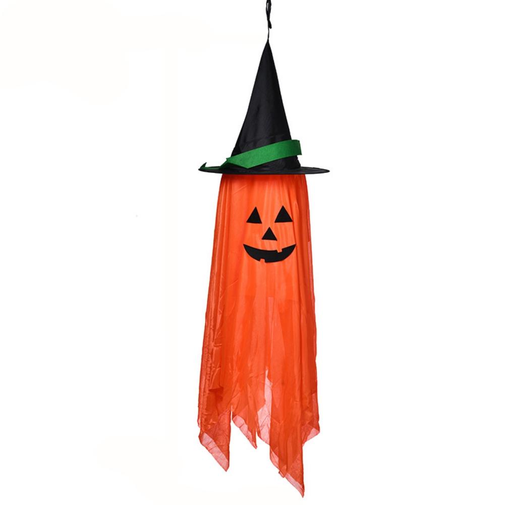 46 Inch Halloween Pumpkin Ghost Pendant Horror  For Yard Decoration Ghost Hanging Ornament Halloween Party Home Bar Decor Props