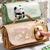 Capybara 3-layer Large Capacity Pencil Case Organizer for Girls Portable Cute Pencil Bag for Students Stationery Back To School