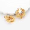 Italian Geometric Twist Earrings, Brass Gold-plated Special-shaped Earrings, Personality Earrings.