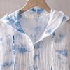 Yunnan Tie-Dye Women's Hooded Sun Protection Long-Sleeve Casual Beach Shirt Jacket