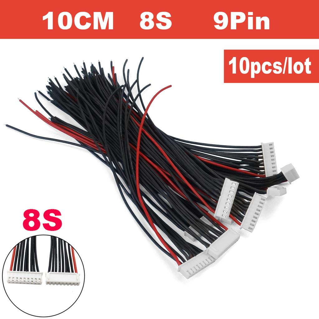 10pcs/lot 1S 2S 3S 4S 5S 6S 7S 8S Lipo Battery Balance Charger Cable IMAX B6 Connector Plug Wire 30 20 15 10cm Single Head Wire