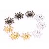 50Pcs Vintage Filigree Flower Wraps Connectors Metal Crafts Handmade Diy Jewelry