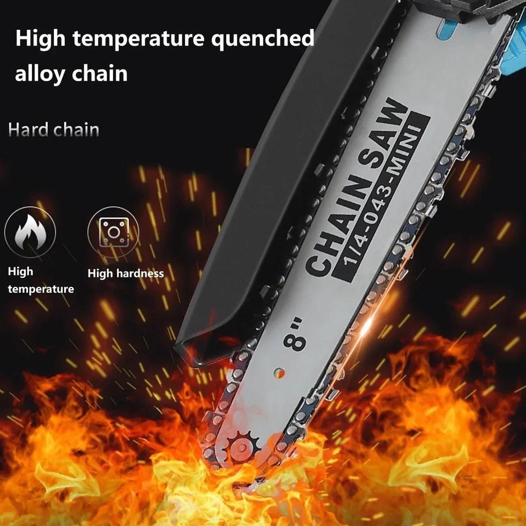 8 Inch Brushless Electric Chain Saw Cordless Handheld Pruning Chainsaw Portable Woodworking Saw Cutting Power Tools