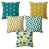 Set of 5 Multicolor Decorative Hand Made Jute Cushion Covers - CC14 - (12 Inch X 12 Inch)