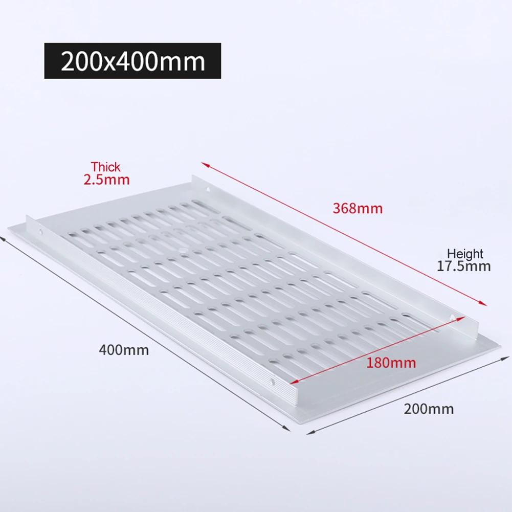 200MM Rectangular Air Vent Cover Aluminum Alloy Ventilation Grille For Wardrobe Shoe Cabinet Closet Furniture Ventilator Mesh