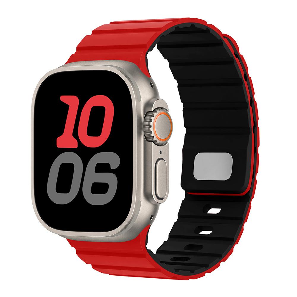 Apple S10 Saat için Uygun Silikon Kordon 42mm/46mm Mıknatıslı Emiş Ultra2 Silikon Erkek ve Kadın Kordonu