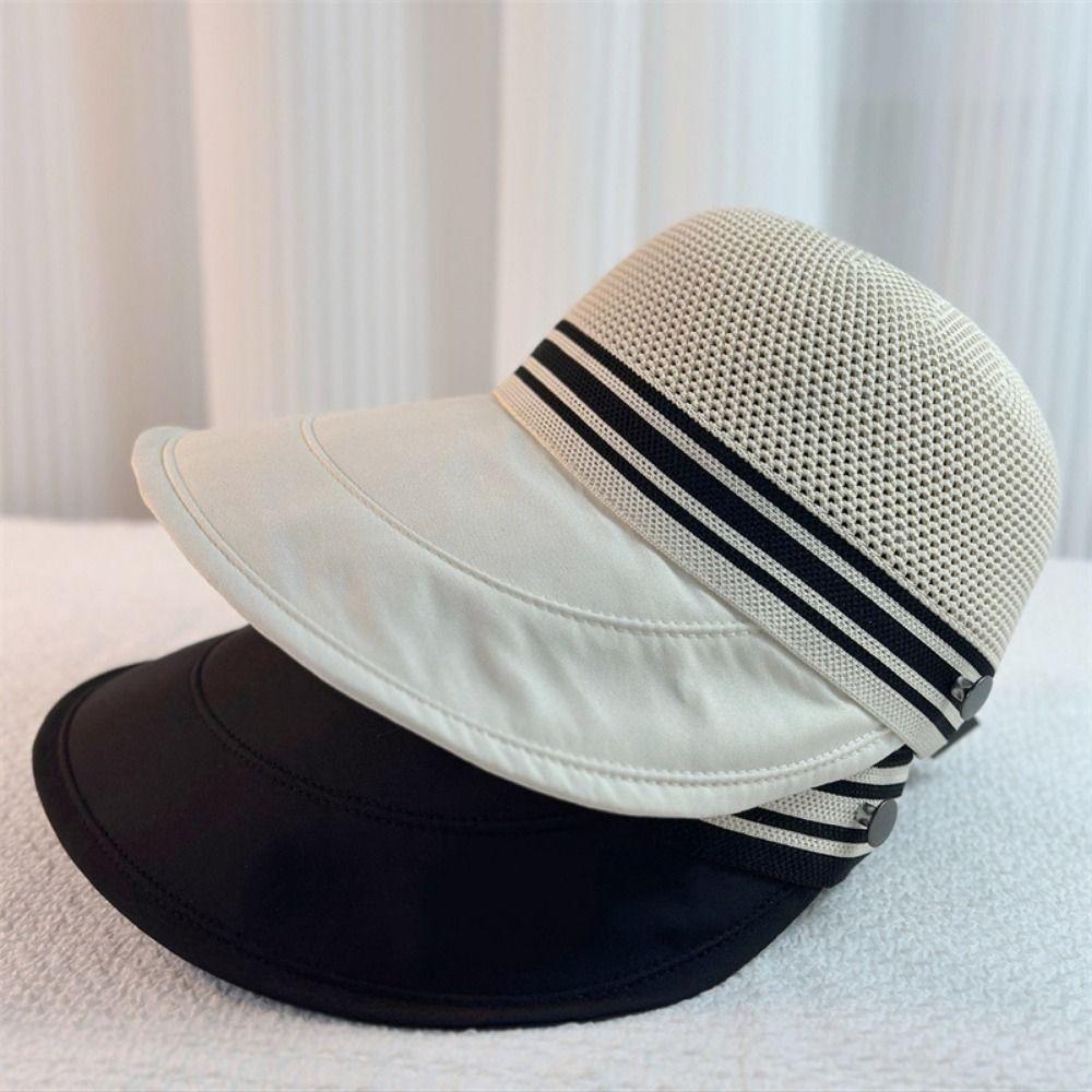 Wind Proof Outdoor Beach Hat Breathable Net-top Sunshade Cap Casual Sun Protection Cap  Camping