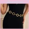 Waist Metal Women Chain Accessory With Carved Pattern And Single Design Loop