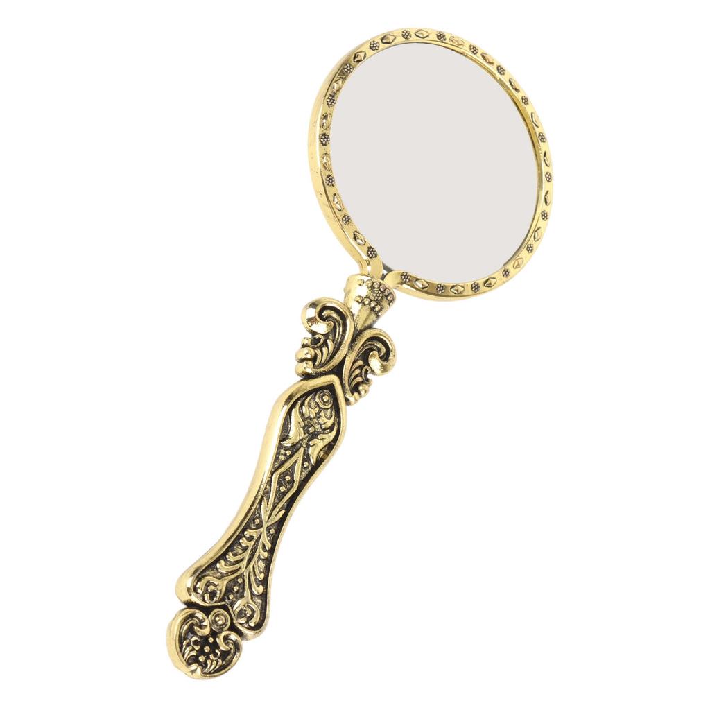 3X Retro Magnifying Glass Elderly Kids Handheld Magnifier for Reading Book Inspection Coins Insect