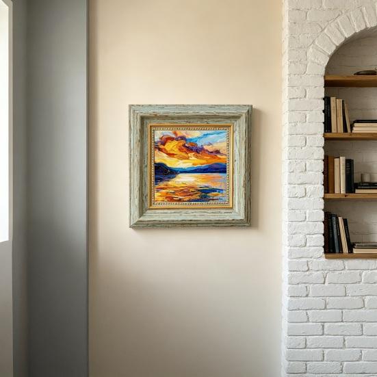 Marco de Pantalla de Arte de Marco Francés Cuadrado Po Marco Minimalista para Pinturas al Óleo