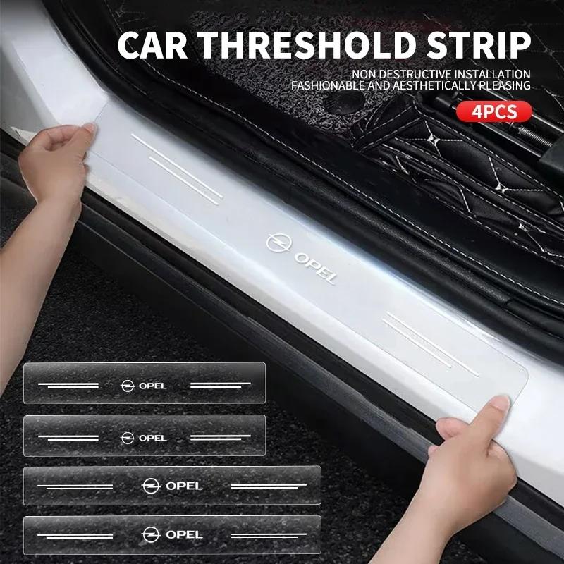 4pcs Car Scratchproof Car Threshold Transparent Sticker for Opel OPC Astra Insignia Mokka Zafira Corsa Vectra C D Antara Car