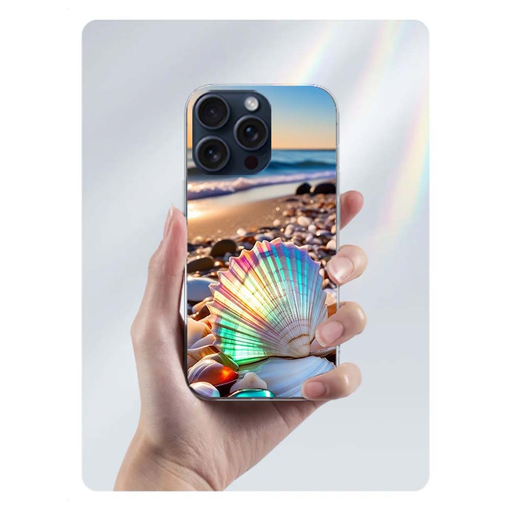 

Gleaming Shells Gracing the Sand Clear Phone Case For Iphone 17 Air 16 Pro Max 15 Pro 14 Plus 17E 16E 11 13 12 Mini Cover Cases iPhone 17