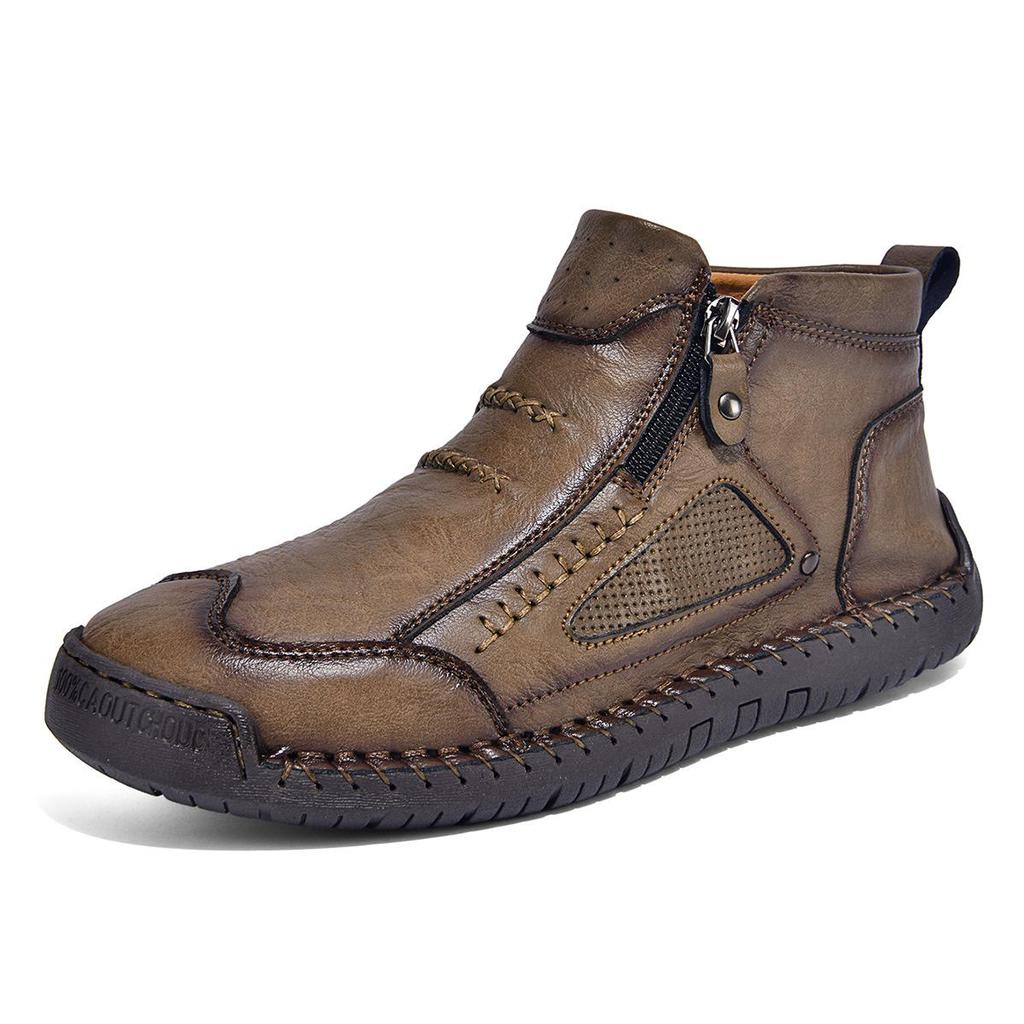Übergröße Herren Leder Slipper Outdoor Stiefeletten