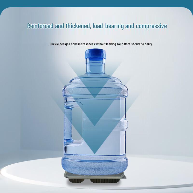 Disposable Black 4-Compartment Takeaway Meal Box