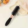 Round Barrel Hair Brush with Plastic Bristles Professional Styling Tool for Curling & Straightening