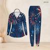 Women Plus Size V Neck Long Sleeve Scrub Set Modern Geometric Line Triangle Abstract Print Nurse Uniform Set