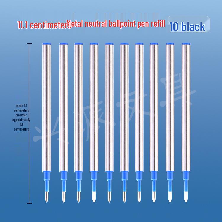 Universal Threaded Metal Ballpoint Pen Refill - Water-Based, Neutral, Business Office Replacement
