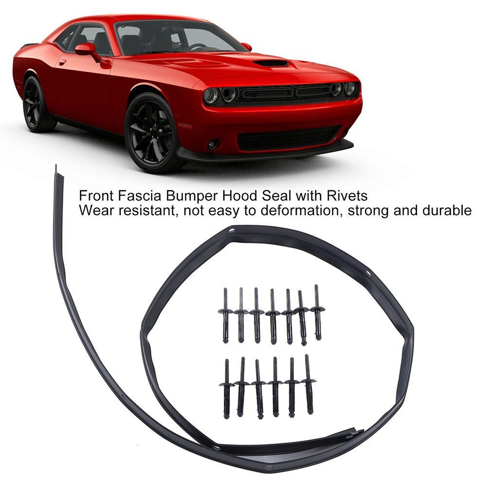 Per Dodge Per Challenger 2008-22 Fascia Anteriore Paraurti Cofano 1pz Guarnizione in Gomma 12pz Rivetto in Plastica 68051392AB Parti Guarnizione Paraurti Auto