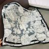 French Style Printed 90cm Square Scarf For Office Commute Neck Wear