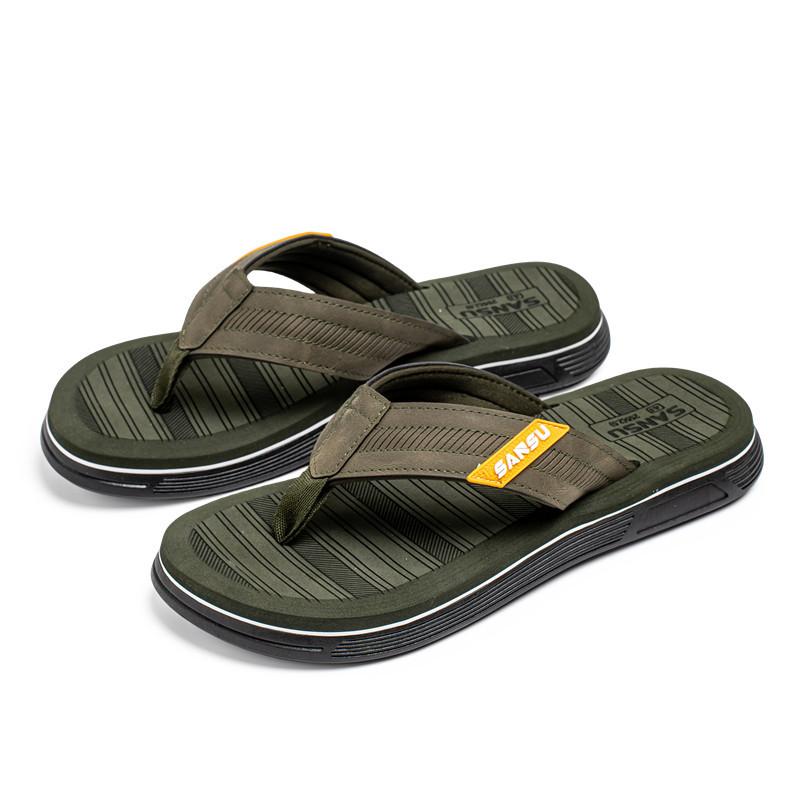 Flip-flops men's summer wear new non-slip pinch slippers men's trend outdoor beach shoes cool slippers