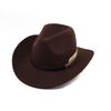Summer Felt Cowboy Hat Men Women Couple Ethnic Rolled Brim Bohemian Fedora Sun Cap for Outdoor Beach