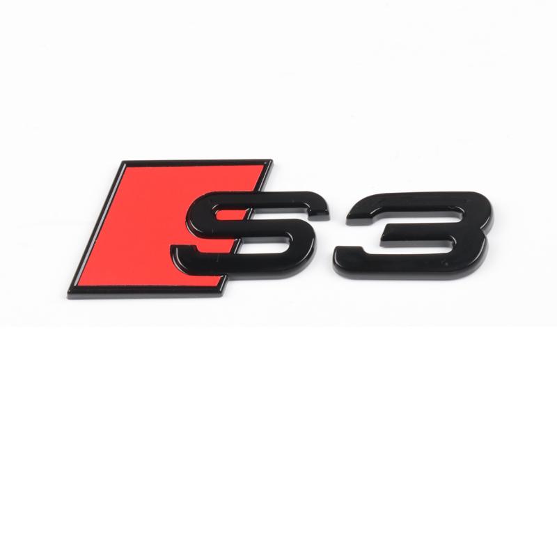 3D Metal Badge Stickers For S2 S line S3 S4 S5 S6 S7 S8 RS3 RS4 RS5 RS6 RS7 RS8 Car Logo Emblem Trunk Decoration Accessories AX2s38