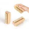 Nail Brush Double Sided Wood Handle Soft Bristle For Manicure Pedicure Dust Clean Nail Care Tool Salon Beauty Accessory