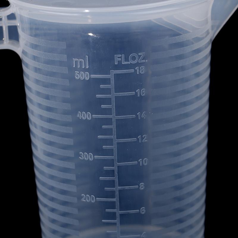 Jarra medidora de 100/250/500 ml, transparente, para hornear, cocina, harina, agua, con tapa