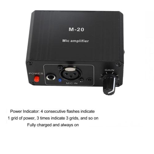 High Gain Microphone Preamp with 48V Phantom Power, XLR Output, and Low Noise for Dynamic and Condenser Microphones