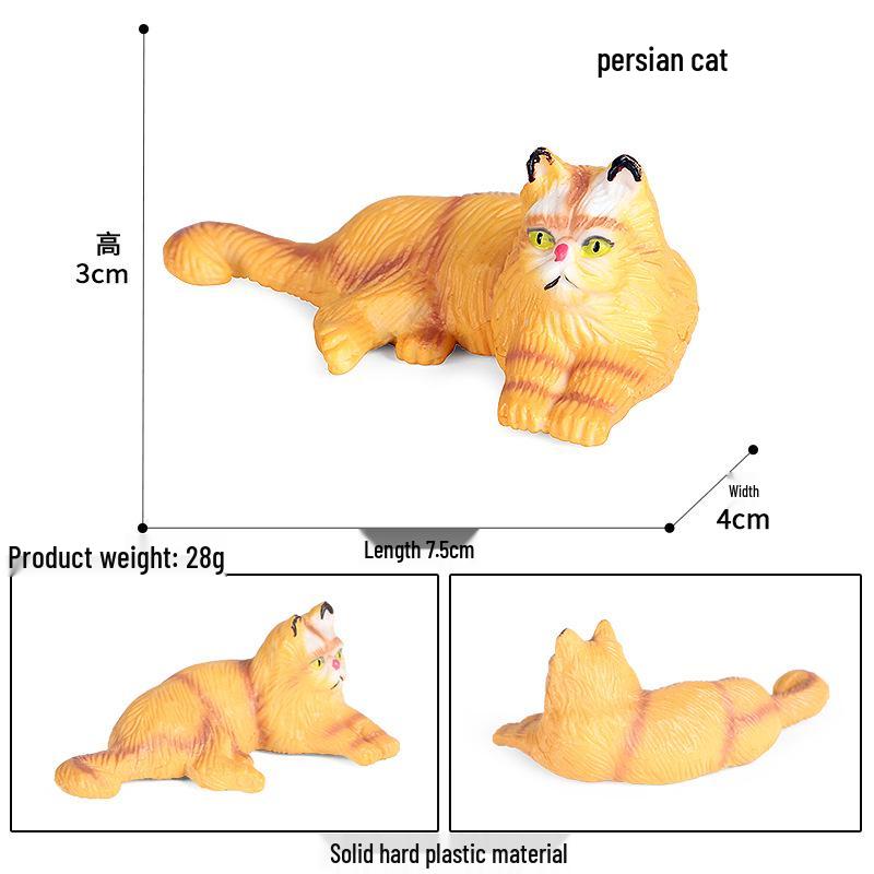 Realistic Exotic Orange Tabby Cat Heart Model Ornament