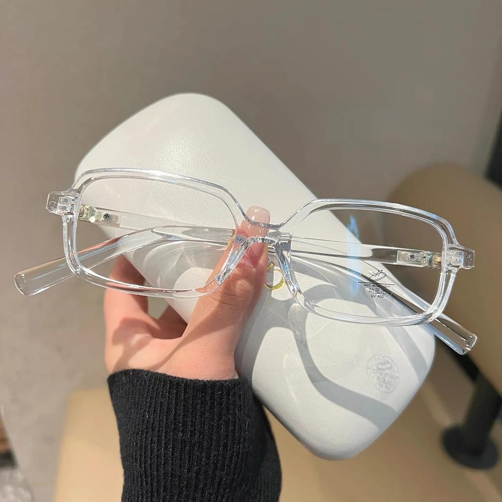 Korean Square Frame Leopard Print Glasses New Black Rectangle Frame Women Men Vintage Fashion Trends Eye Protection Eyewear