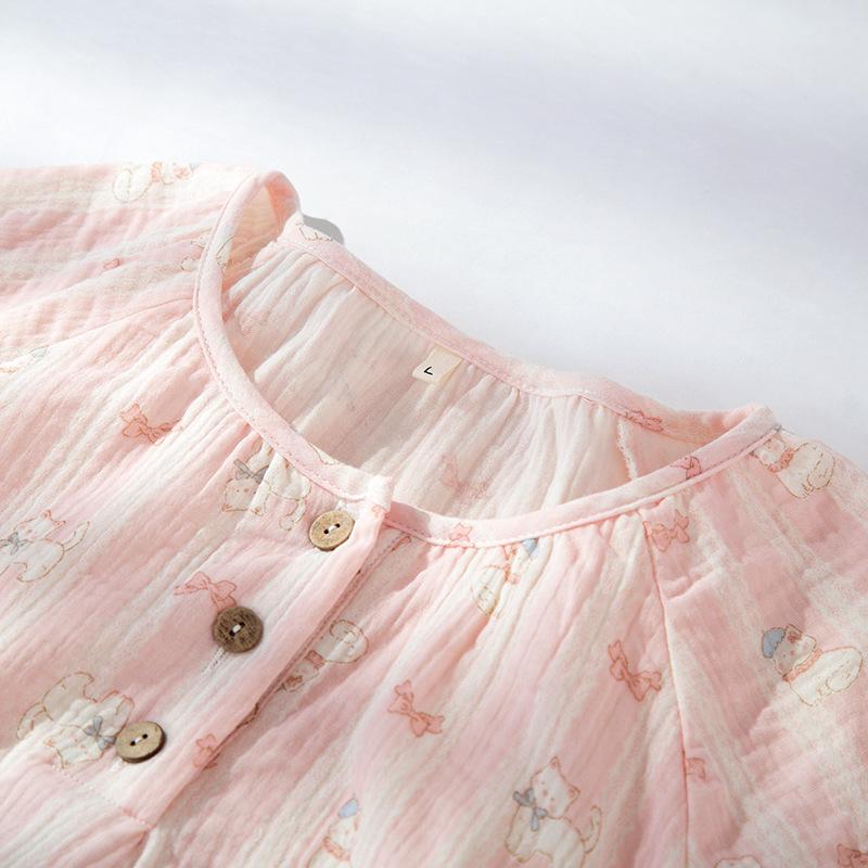 Women's Spring & Autumn Cotton Long Sleeve Pajama Set with Pockets - Wearable Outdoors
