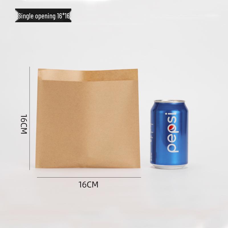 Oil-Proof Kraft Paper Food Bag for Pancakes, Roujiamo, Shaobing, and Barbecue Snacks