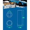 7 Spline Lug Nut Key, 1/2" Drive Impact Socket Fit For M14X1.5 M14X2.0 9/16-18 Aftermarket Lugnuts, Thin Walled Design Spline Socket For Easy Removal
