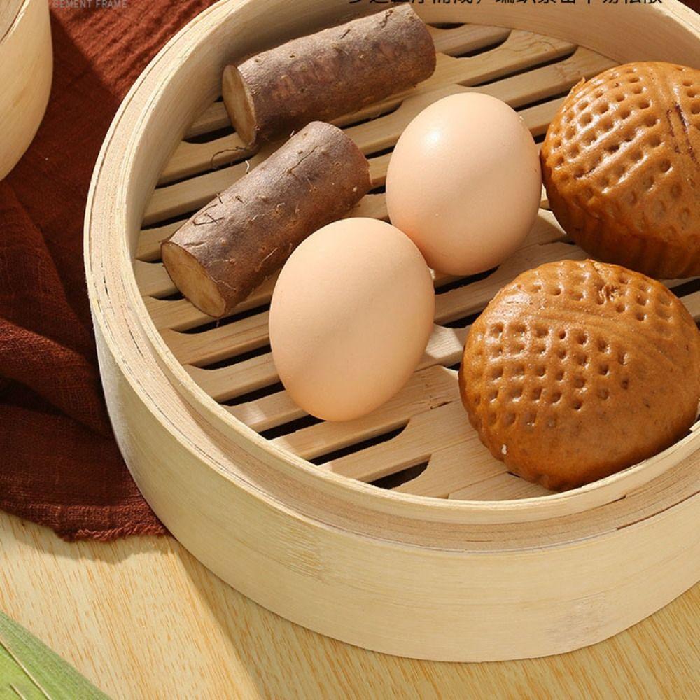 with Handle Bamboo Steam Basket Anti-scalding Stuffed Bun Steamer Bamboo Steamer  Restaurant
