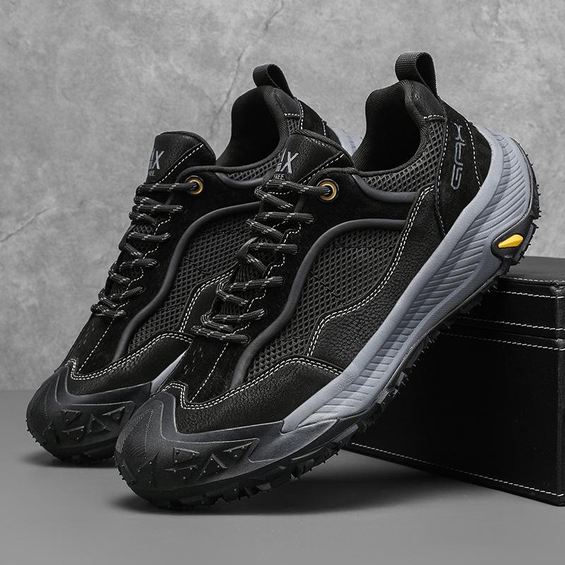 

Casual outdoor mountaineering sports shoes men s summer breathable anti-collision non-slip off-road shock-absorbing running shoes hiking shoes 39 чёрный