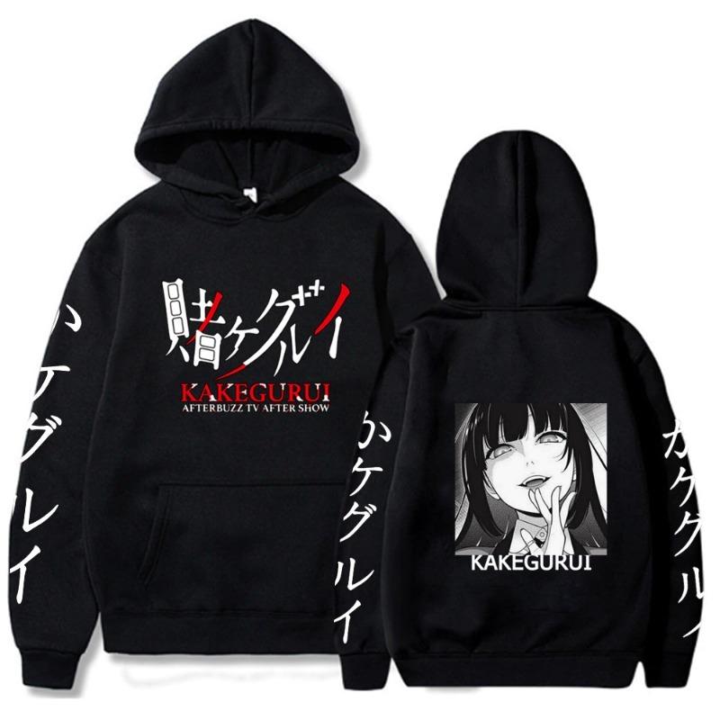

Gamble Fish Kakegurui Jabami Yumeko Printed Loose Hoodie Sweatshirt for Autumn and Winter Harajuku Men Vintage Streetwear Y2K 3XL