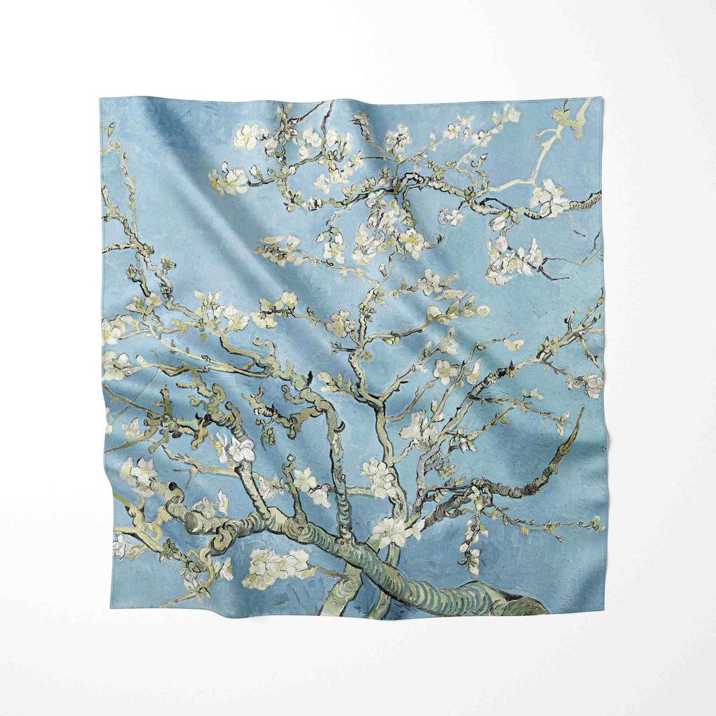 Luxury Brand Women Fashion Oil Painting Scarf  Silk Shawls Scarves Summer Lady Bandanas Foulard Hijab Scarfs For Ladies