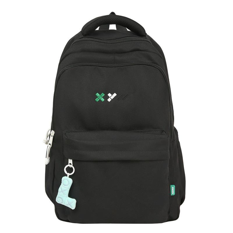 Schoolbag Backpack Korean Version Solid Color College Style Fresh and Sweet Backpack Campus Class Large Capacity Student Schoolbag