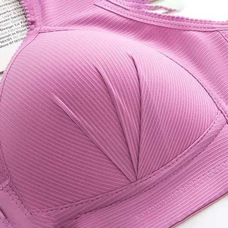 Damen Bügel-BH mit Frontverschluss, dünn, schöner Rücken, leichte, atmungsaktive Unterwäsche, verstellbarer BH, Verschluss Furu